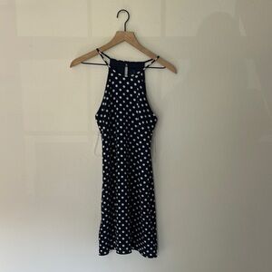 Blue Rain Polka Dot Dress